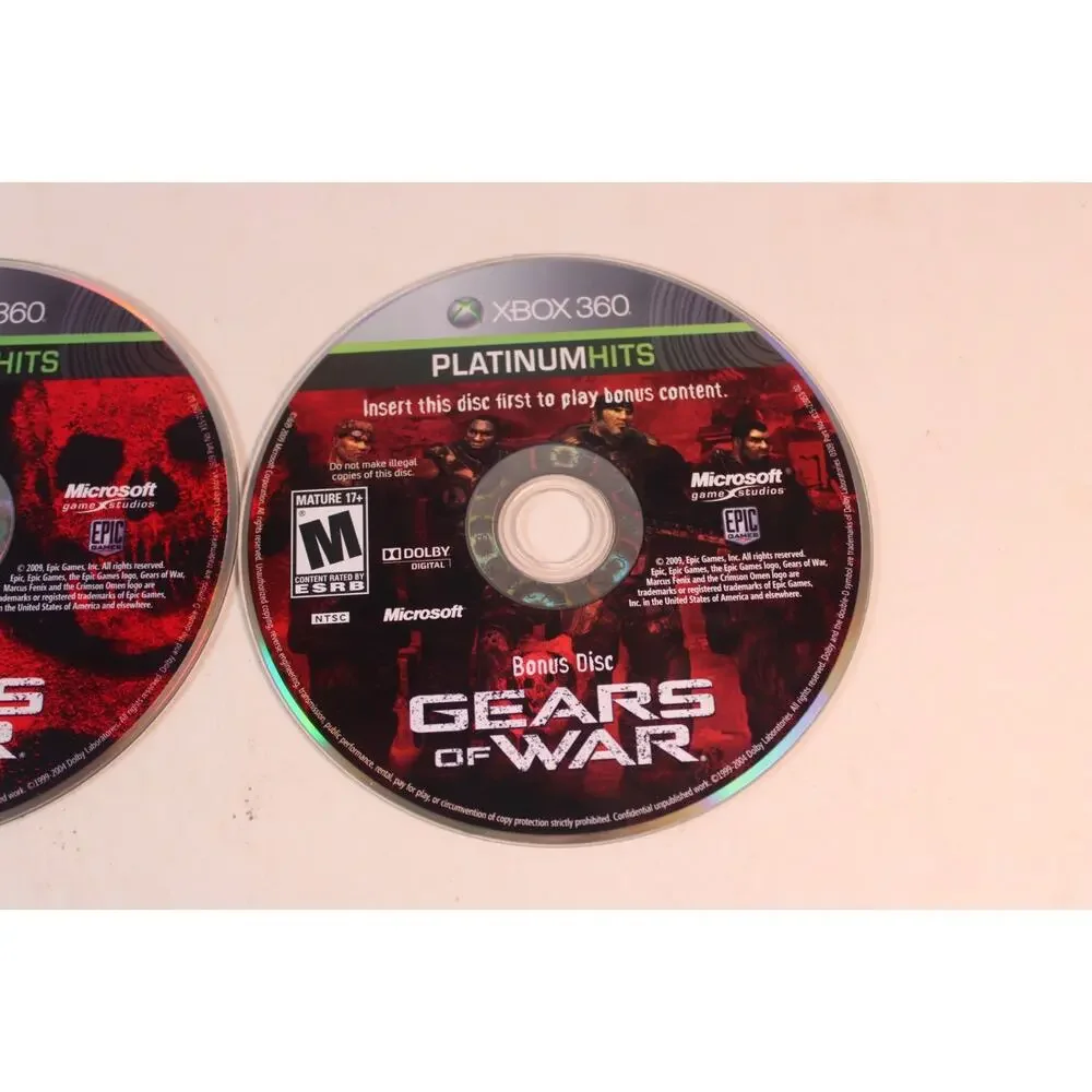 Gears of War -- Two-Disc Edition (Microsoft Xbox 360, 2008) discs only, tested